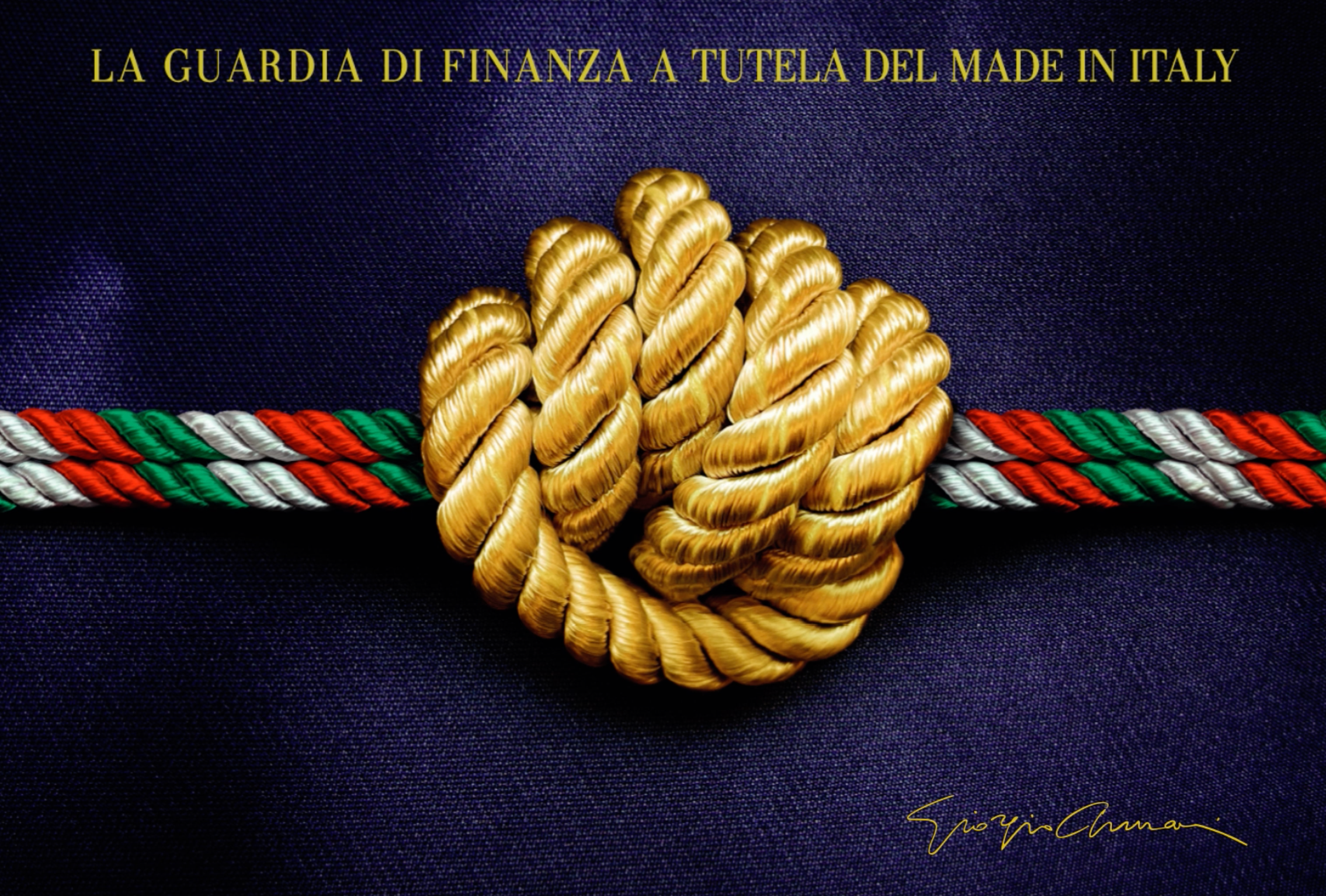 Il calendario della GdF con Armani a tutela del made in Italy e contro la contraffazione