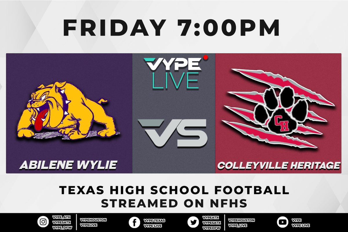 VYPE Live - NFHS – 5A-II Football Area Playoffs: Abilene Wylie vs. Colleyville Heritage