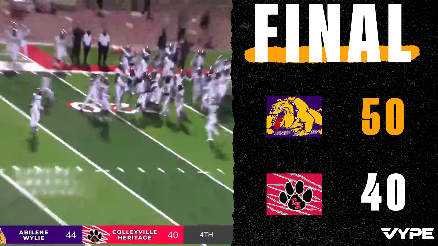 VYPE Live Playoff Football Highlights: Abilene Wylie vs Colleyville Heritage