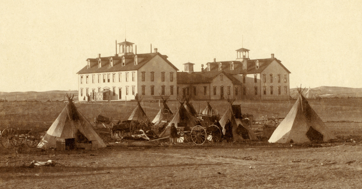Indian Boarding School, Pine Ridge, South Dakota 1891