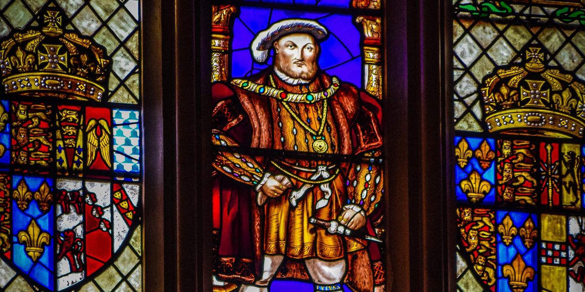 Henry VIII in stained glass