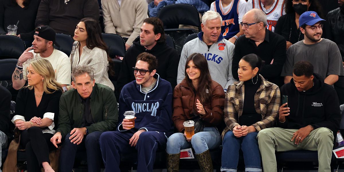 Pete Davidson and EmRata Sit Courtside at the Knicks