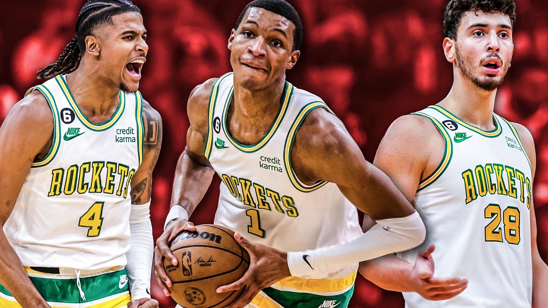 Rockets Jalen Green, Jabari Smith, Alperen Sengun