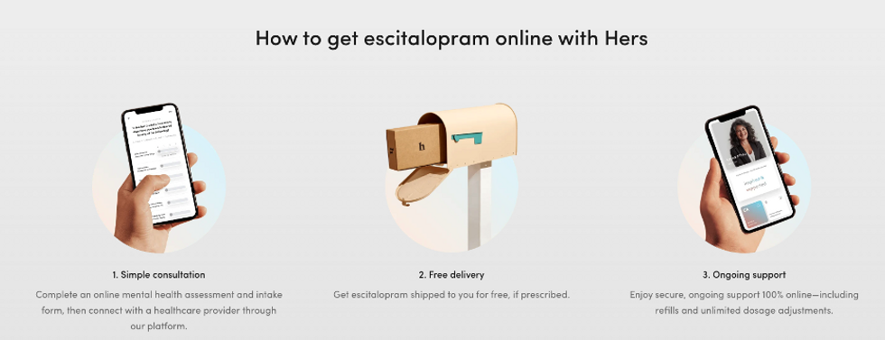 a photo of showing how to order escitalopram online via tele-health professional