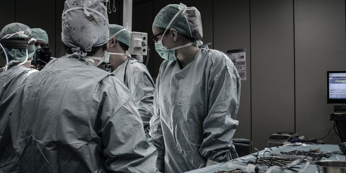 Doctors operating