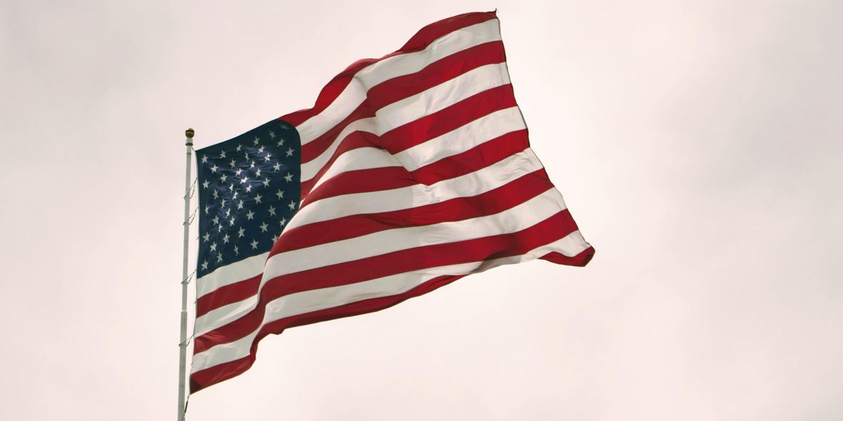 United States flag waving