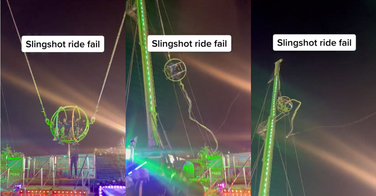 Hyde Park Slingshot Ride Malfunctions, Crashes Into Post: VIDEO - Comic ...