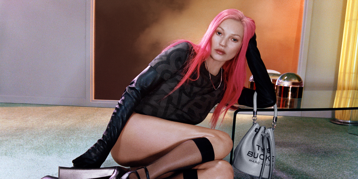 Kate Moss Brings Back Her Iconic Pink Hair for Marc Jacobs