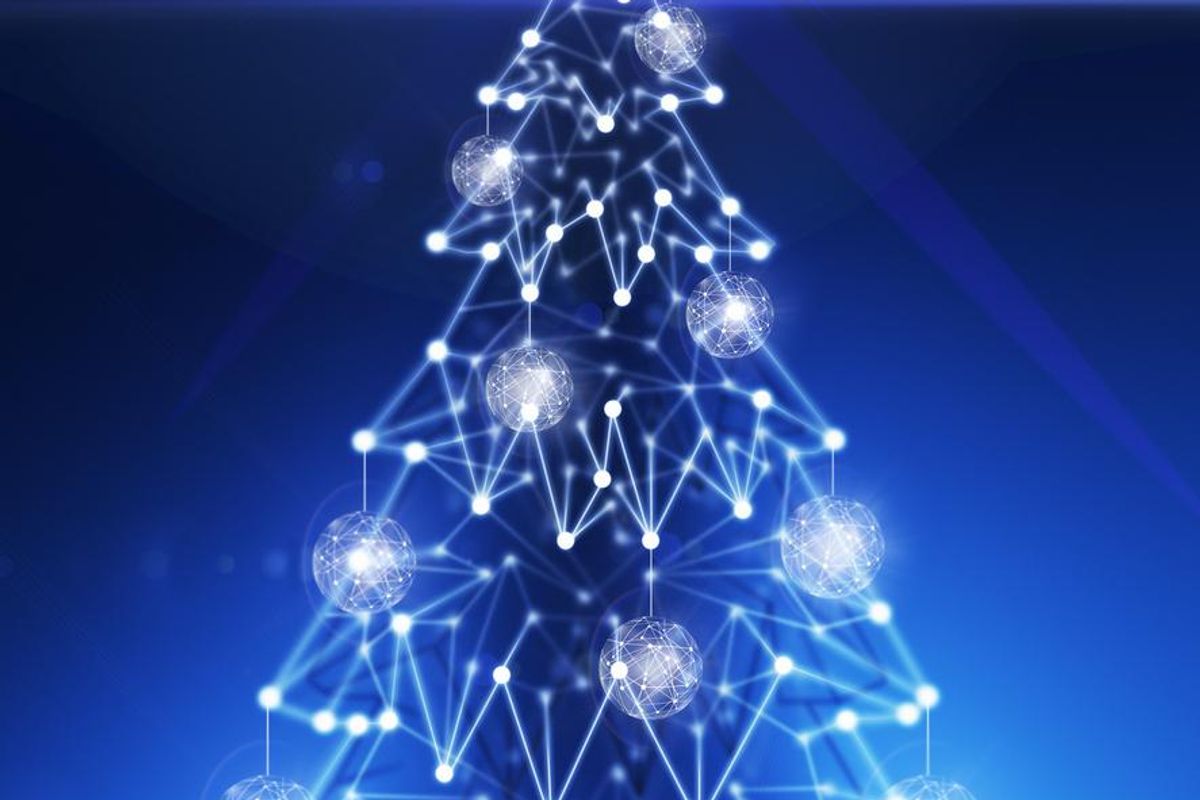 a photo of a digital Christmas Tree