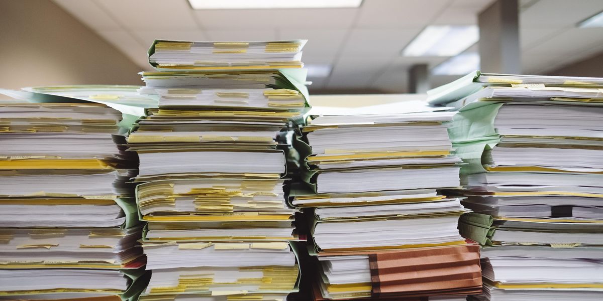 Stacks of documents