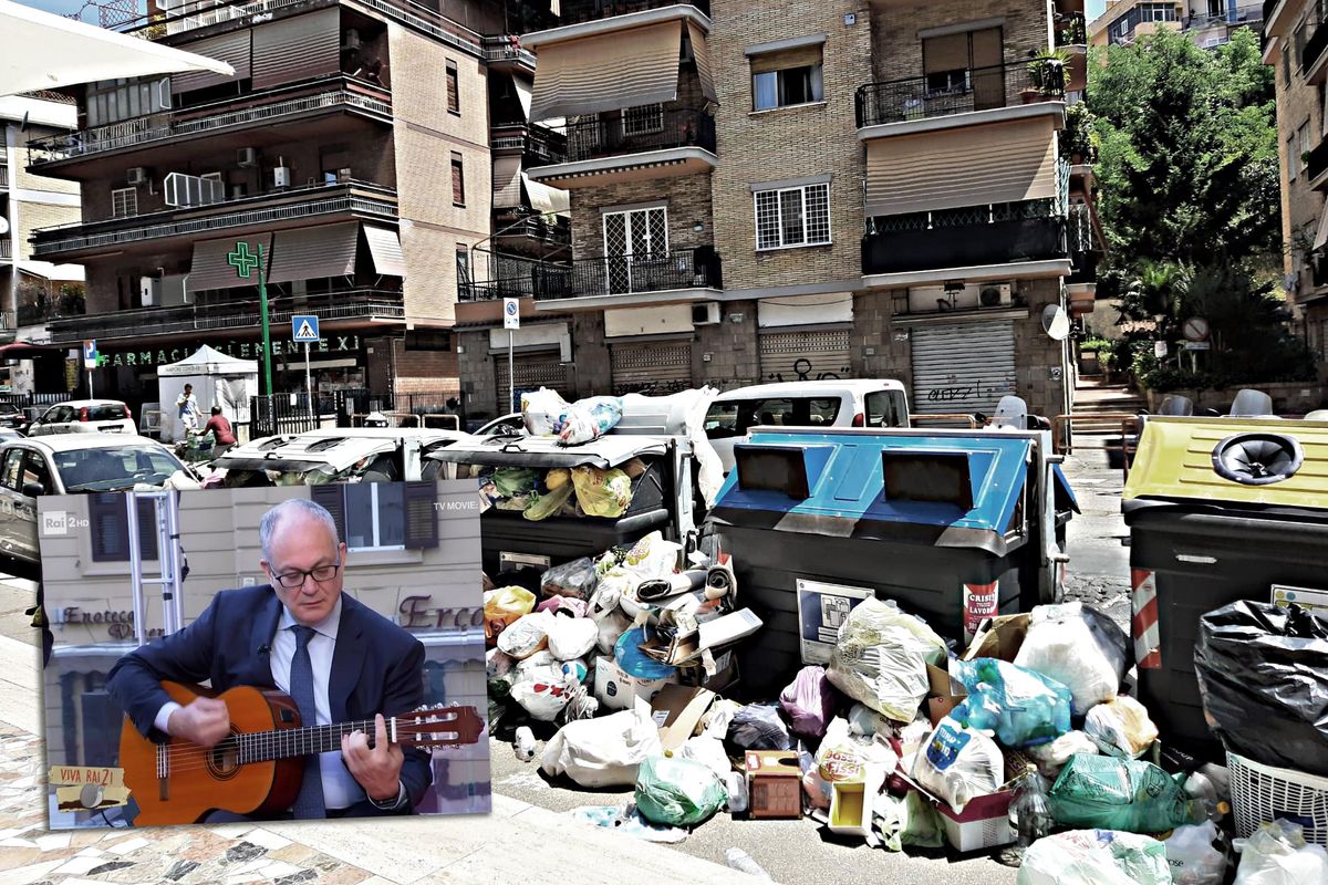 Gualtieri suona la chitarra ma è in ritardo di un anno per liberare Roma dai rifiuti
