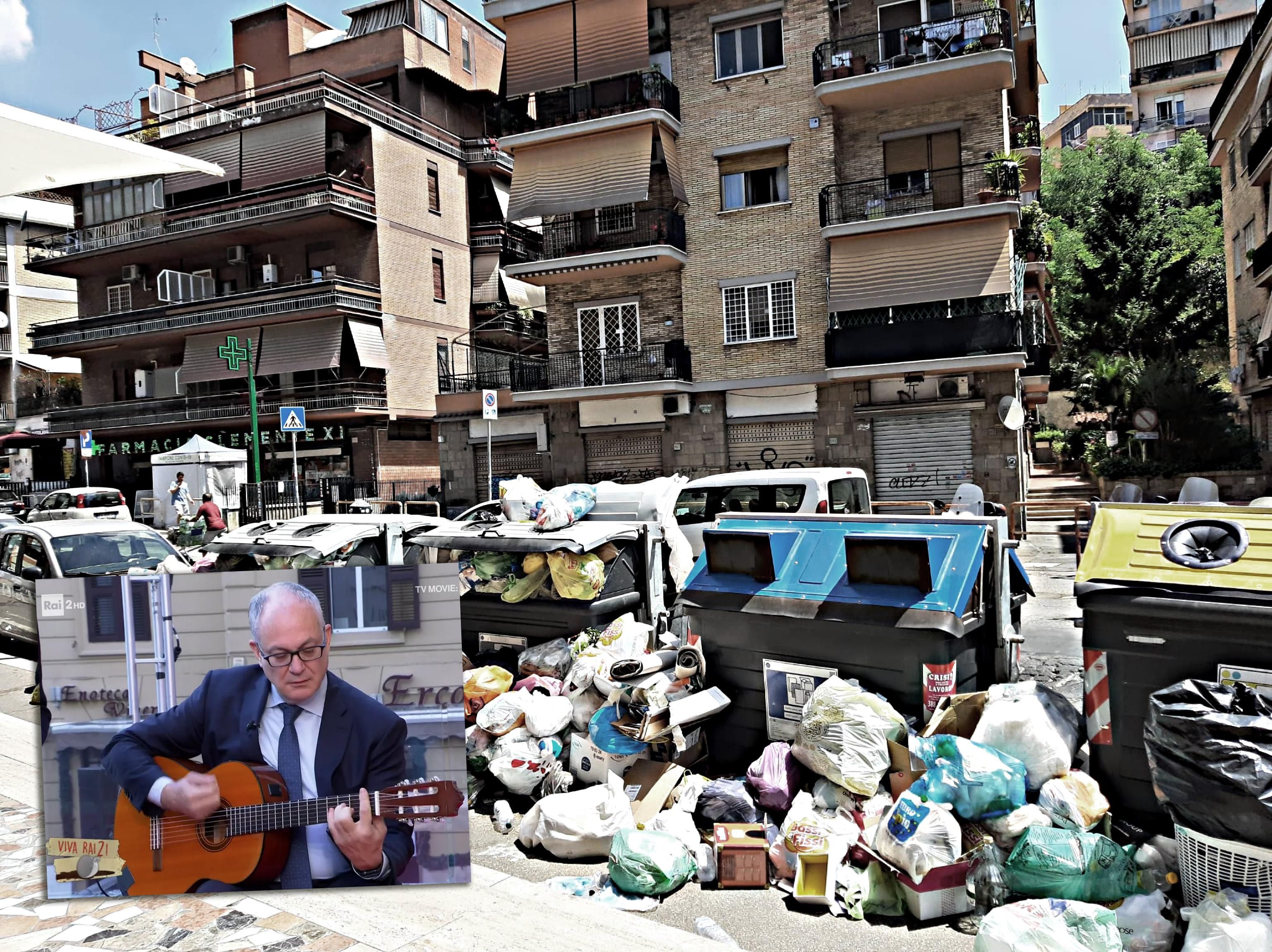 Gualtieri suona la chitarra ma è in ritardo di un anno per liberare Roma dai rifiuti