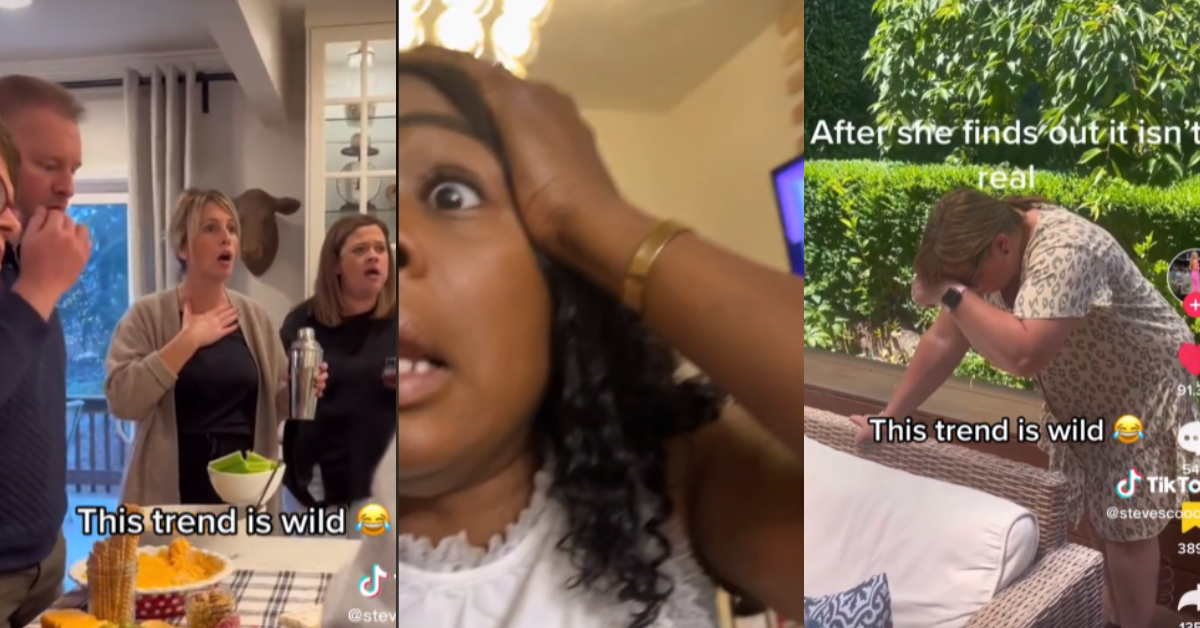 TikTok screenshots of reactions to celebrity death prank