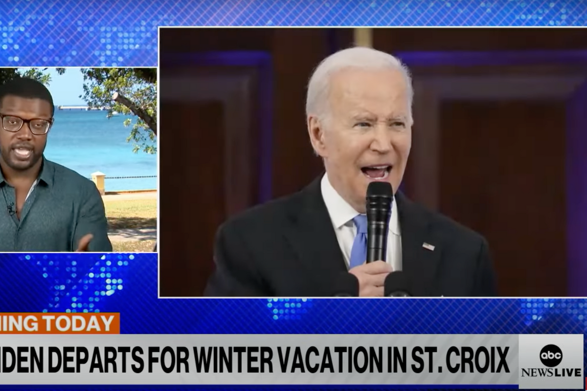 Biden's On A Beach! In America! While It's Snowing In Other Parts Of America!