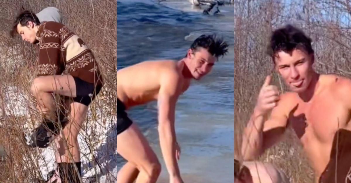 Shawn Mendes' Holiday Dip In An Ice-Cold River Is Leaving Fans Hot And Bothered