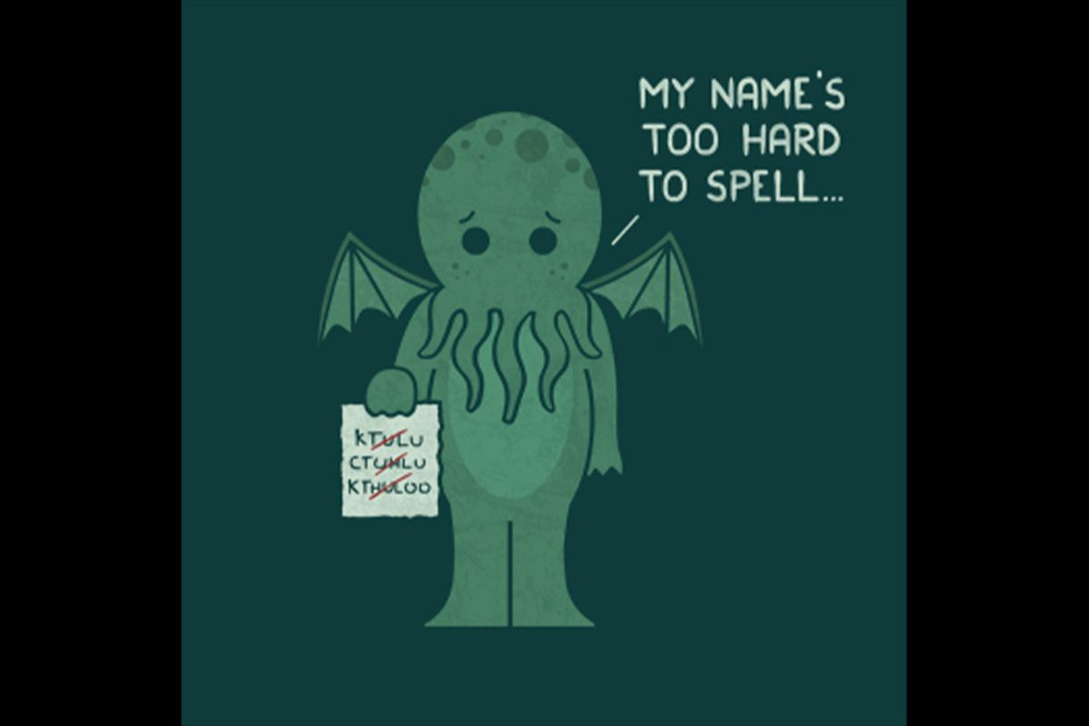 fantastical creatures, H.P. Lovecraft, illustrations, monsters with weird names