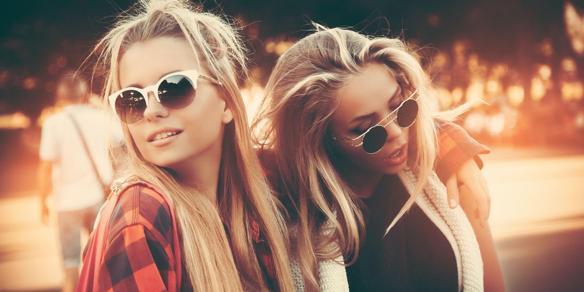 young girls in sunglasses