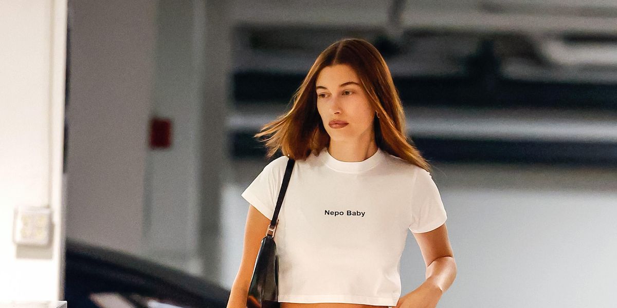 The Internet Reacts to Hailey Bieber's 'Nepo Baby' T-Shirt