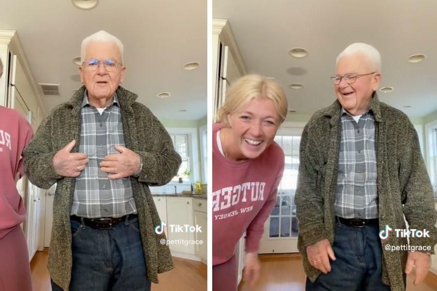 Grandpa has the cutest 'fit check' that went viral online - Upworthy