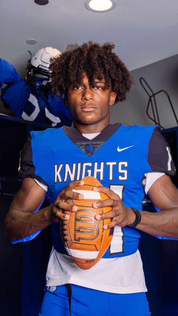 Jaylen Waddle 17 Episcopal High School Knights Blue Football