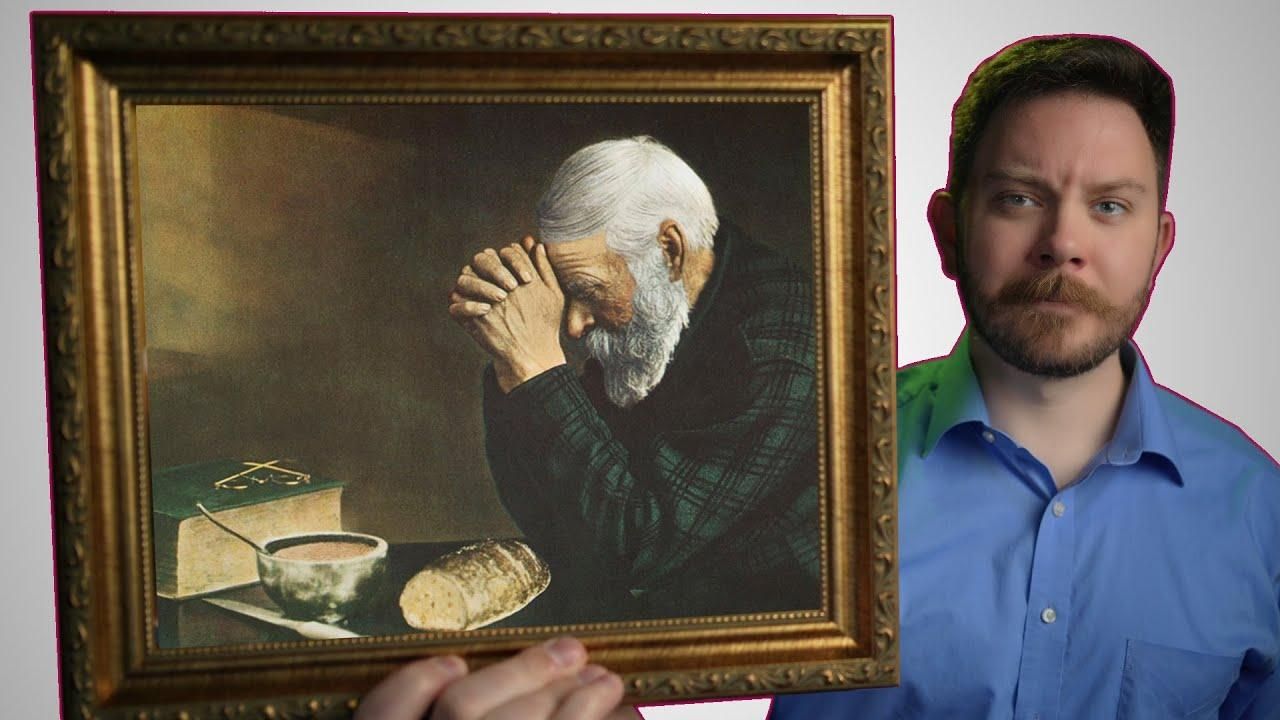 Guy reveals why the old man praying painting you see everywhere is not what it seems