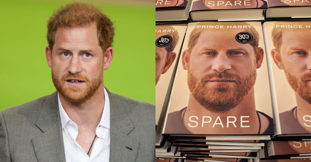 Prince Harry; Prince Harry's memoir "Spare" on sale in a bookstore