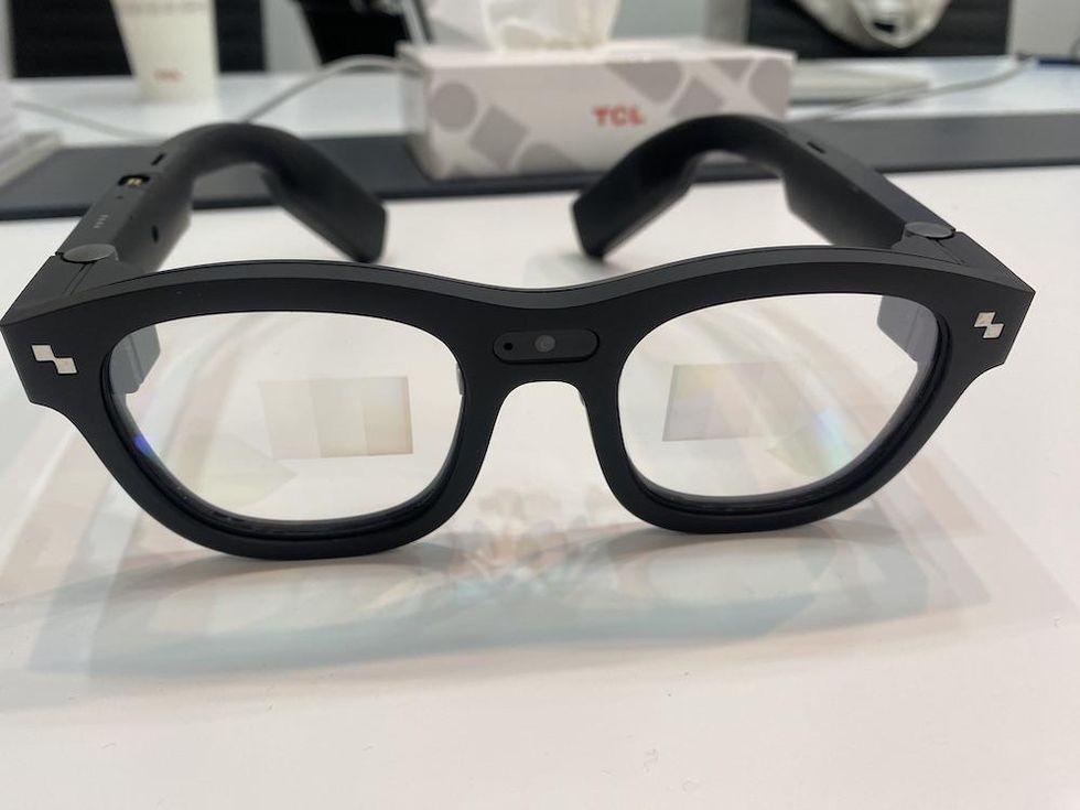 a photo of TCL RayNeo X2 Smart AR Glasses at CES Show