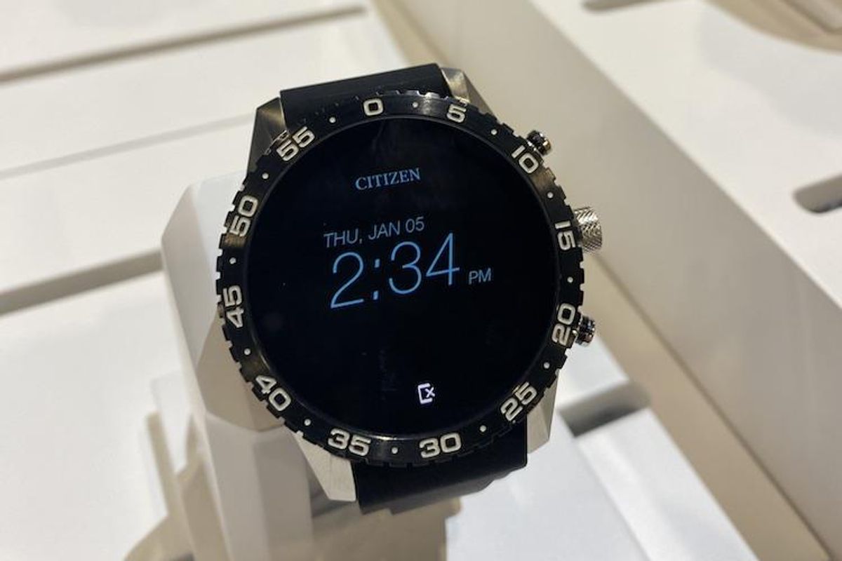 a photo of new Citizen CZ Smart Smartwatch at CES