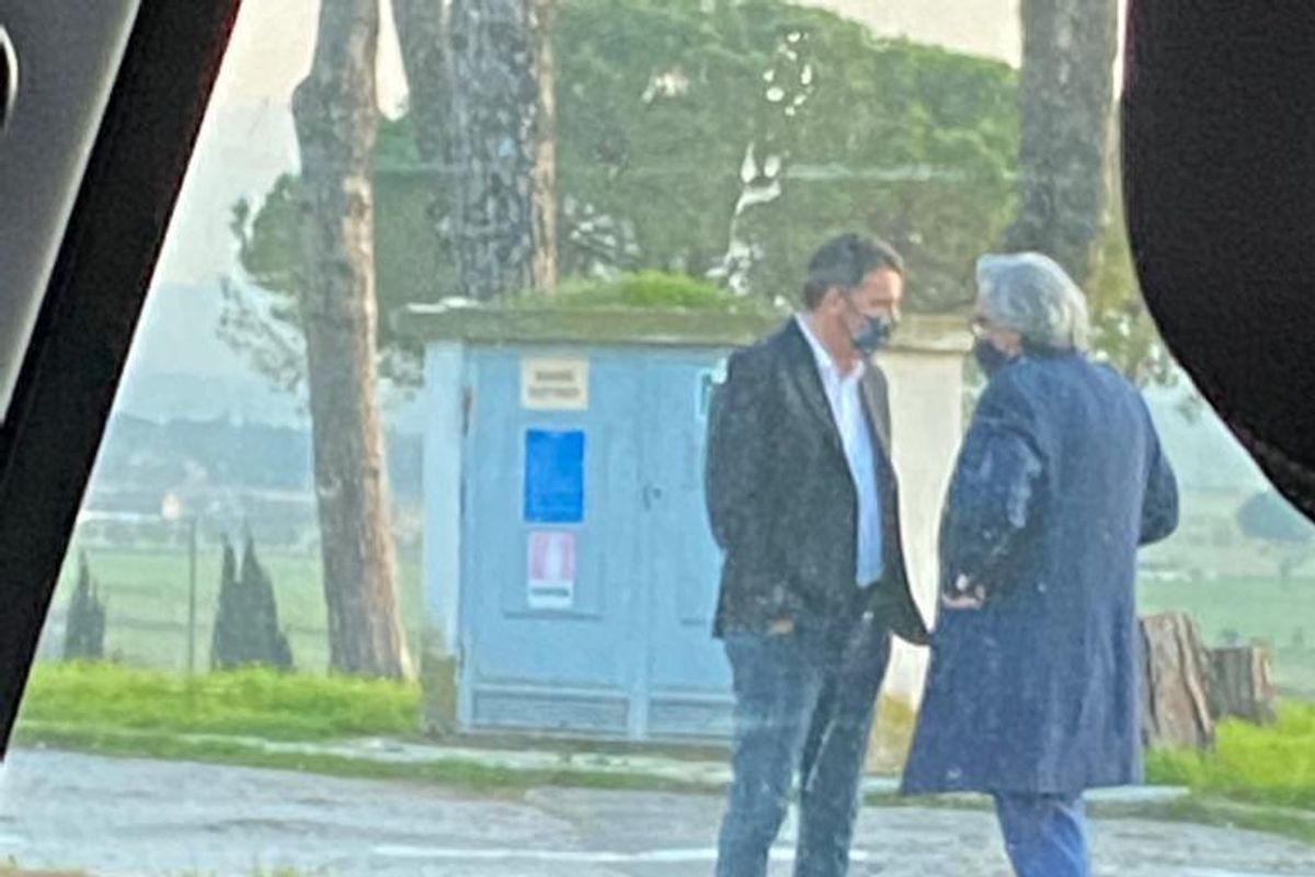 Ecco la gallery esclusiva dell'incontro tra Renzi e Mancini