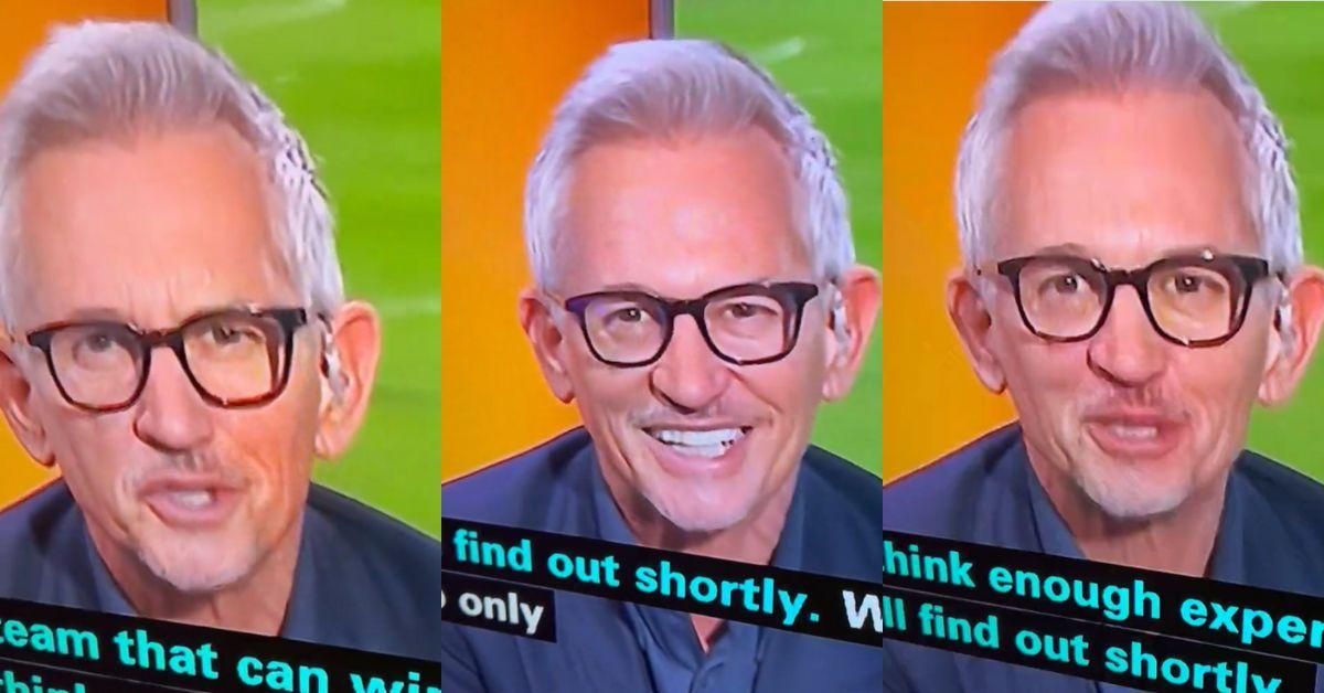 Screenshots of BBC Presenter Gary Lineker laughing