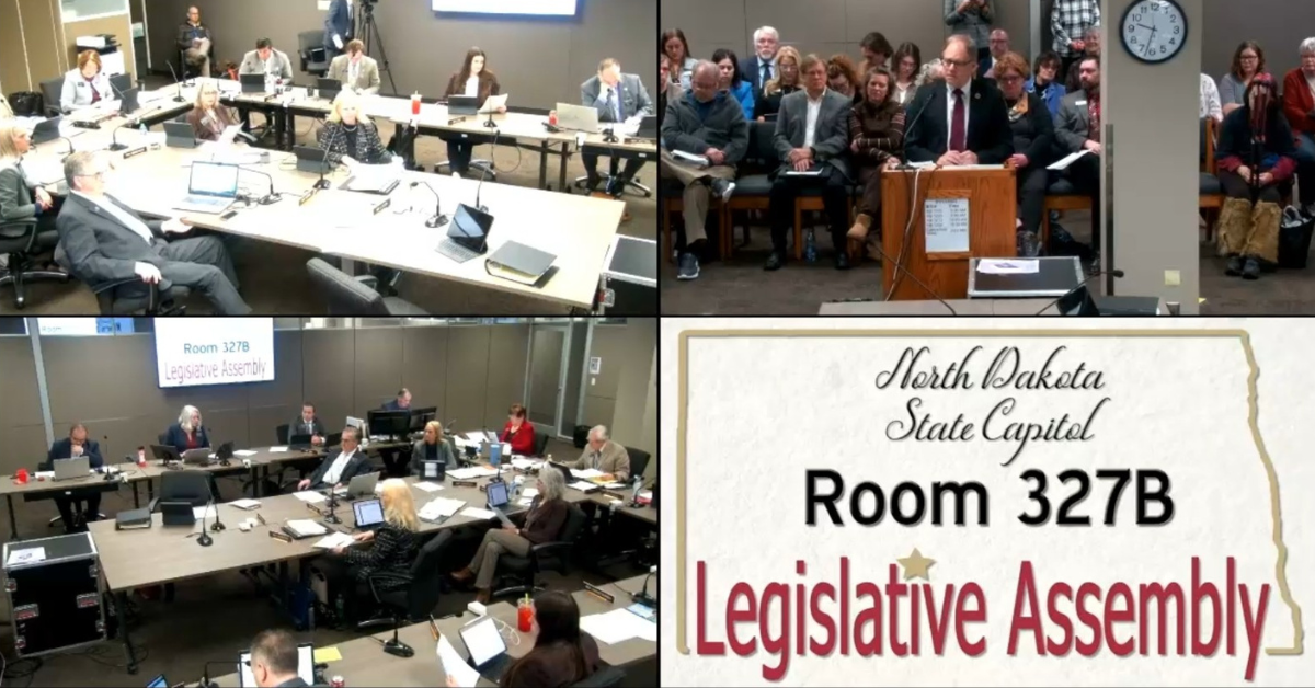 North Dakota Legislative Assembly hearing on HB 1205