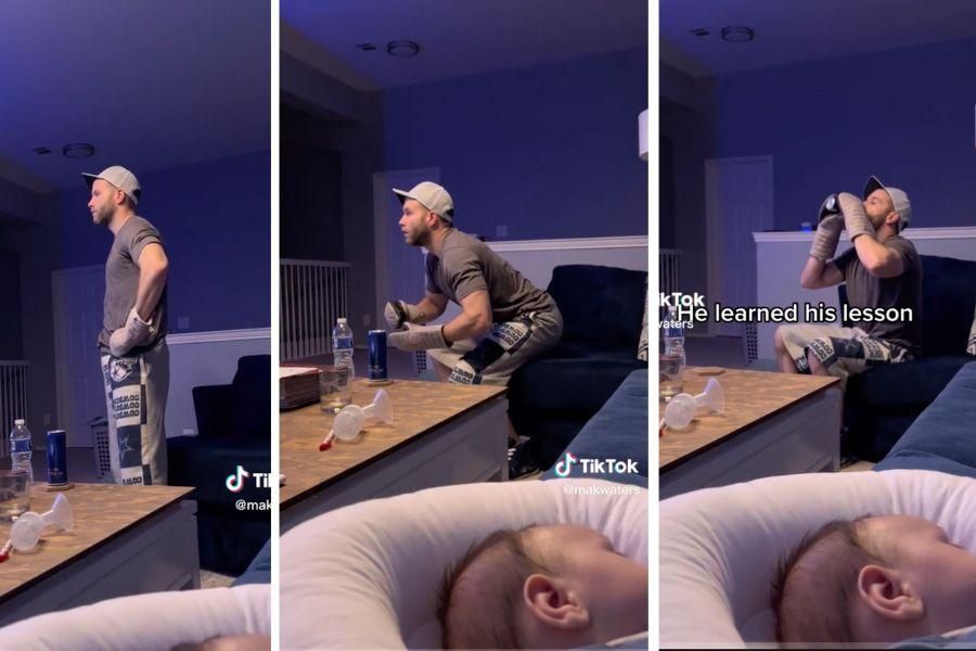Dad creates hack to watch sports without waking his baby