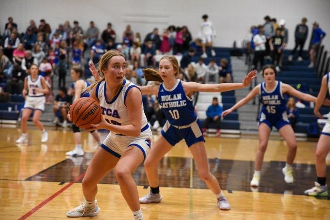 HIGHLIGHT VIDEO: TCA Girls Hoops puts up fight against Nolan Catholic