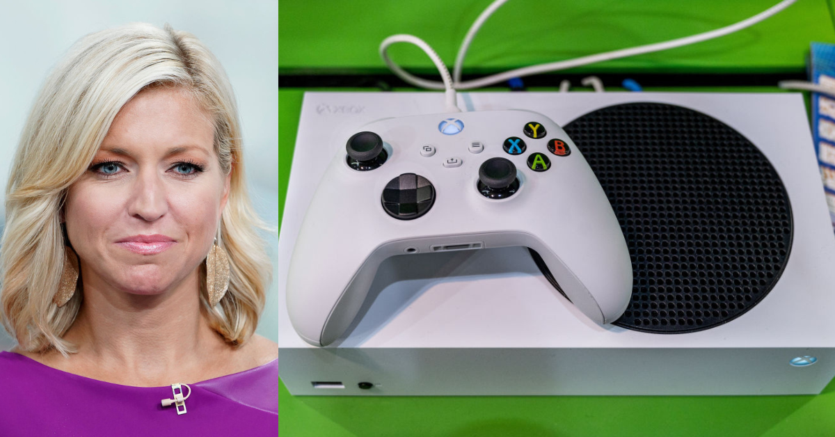 Ainsley Earhardt; An Xbox console and controller