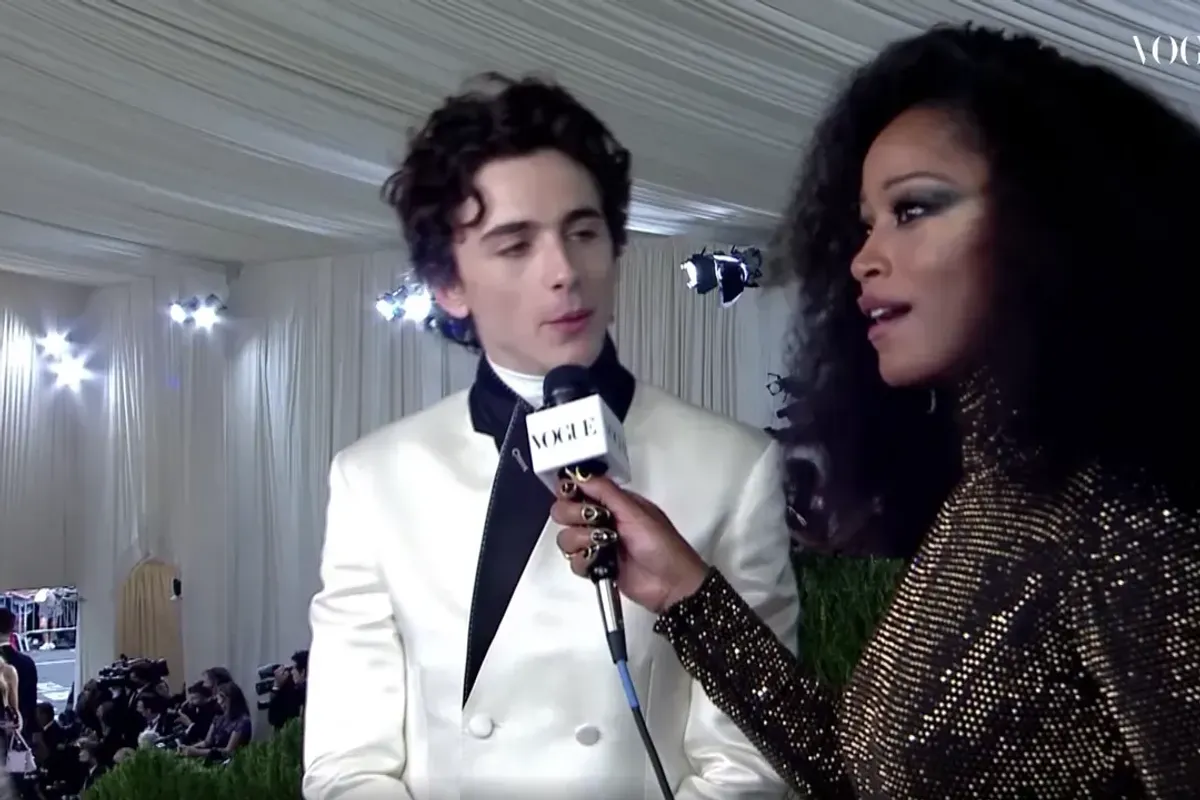 Keke Palmer Timothee Chalamet at Met Gala 2021