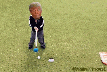 Trump Won An Entire Golf Tournament While He Was At Diamond's Funeral Whining. How? STAMINA!