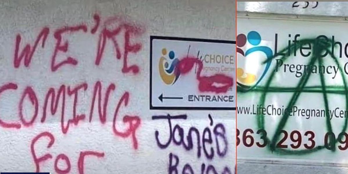 Florida couple accused of vandalizing pro-life center with pro-abortion messages and threats