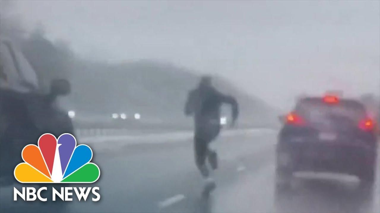 hero; acts of kindness; video; Massachusetts man; highway hero