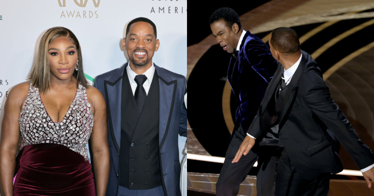 Serena Williams and Will Smith; Will Smith, Chris Rock Oscars slap