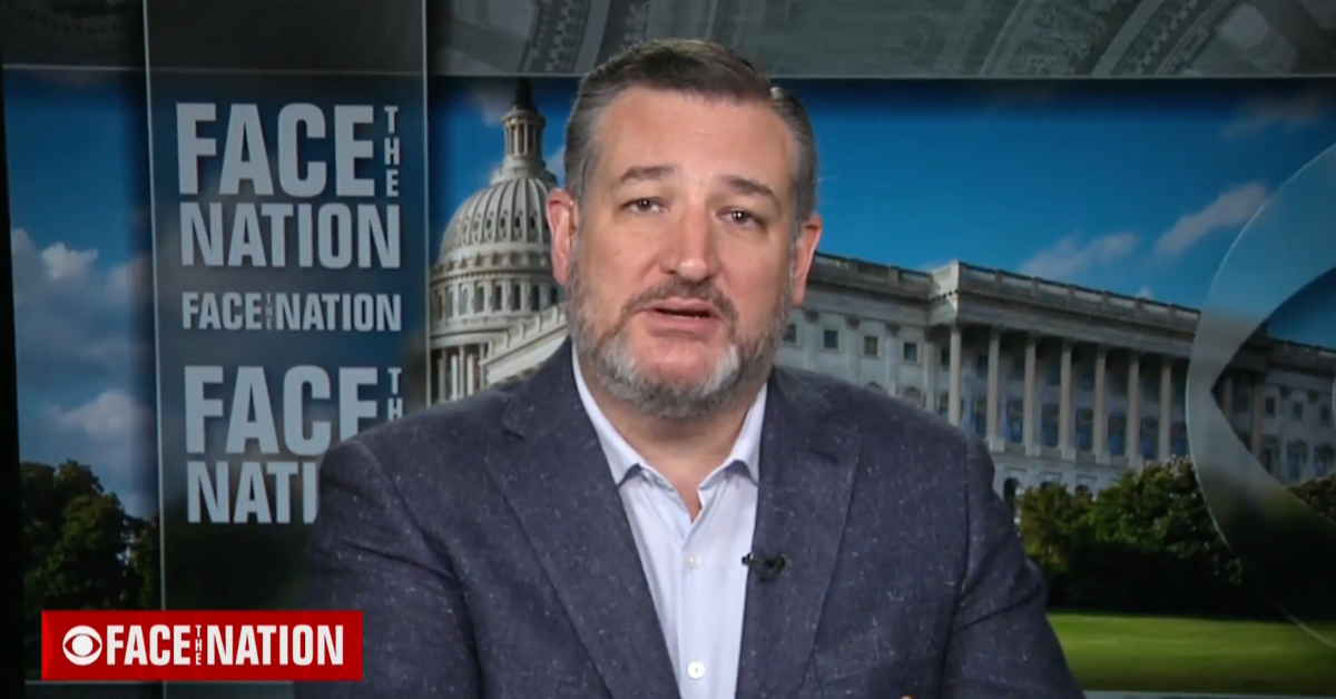 Screenshot of Ted Cruz's appearance on Face the Nation