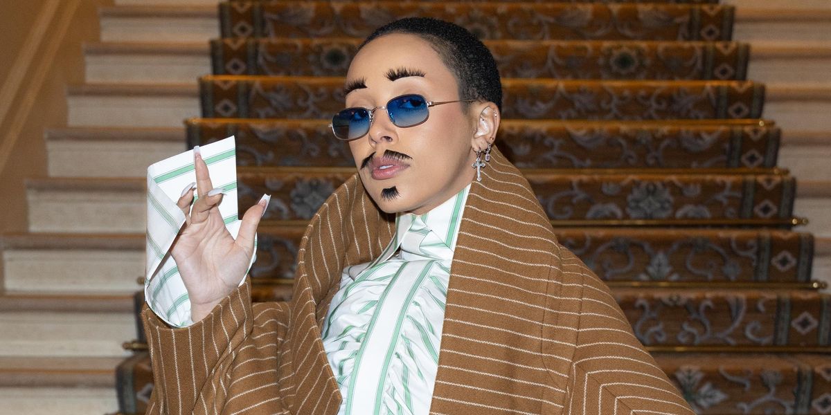 Doja Cat's Mustache and Goatee Look Is Made of False Lashes