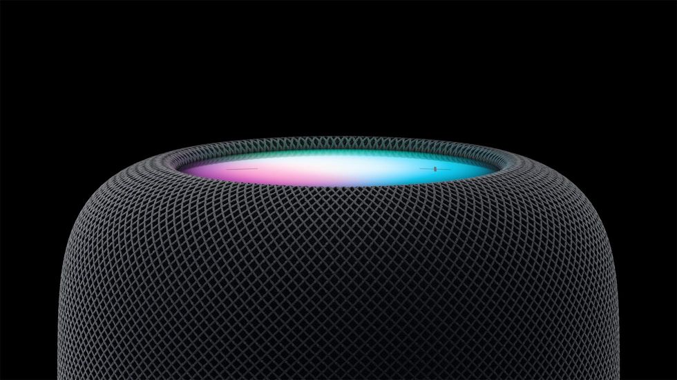 a photo of top of Apple HomePod 2nd Gen Smart Speaker
