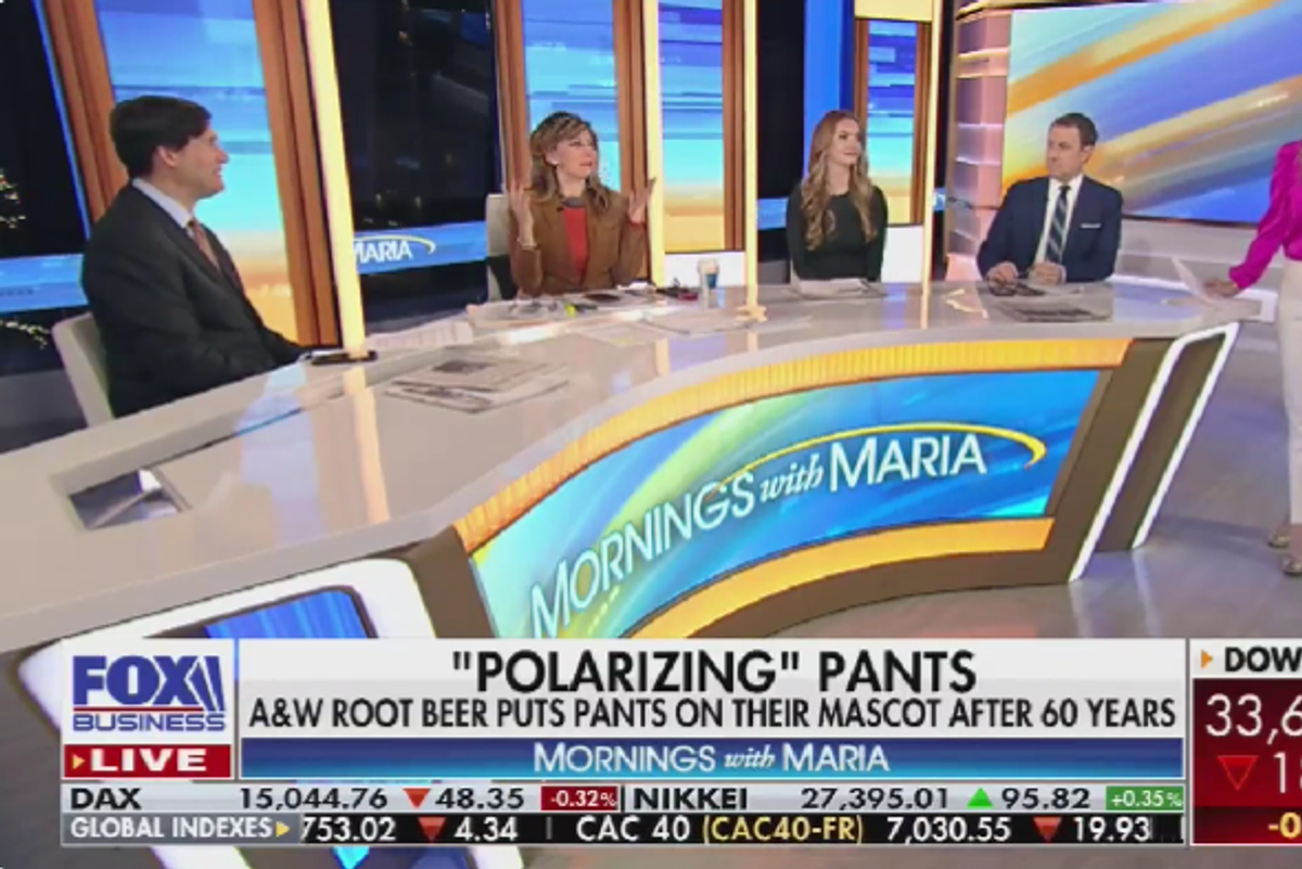 Maria Bartiromo And Pals Rage Over A&W Root Beer Covering Up Cartoon Bear's Wanger, Because They're Idiots