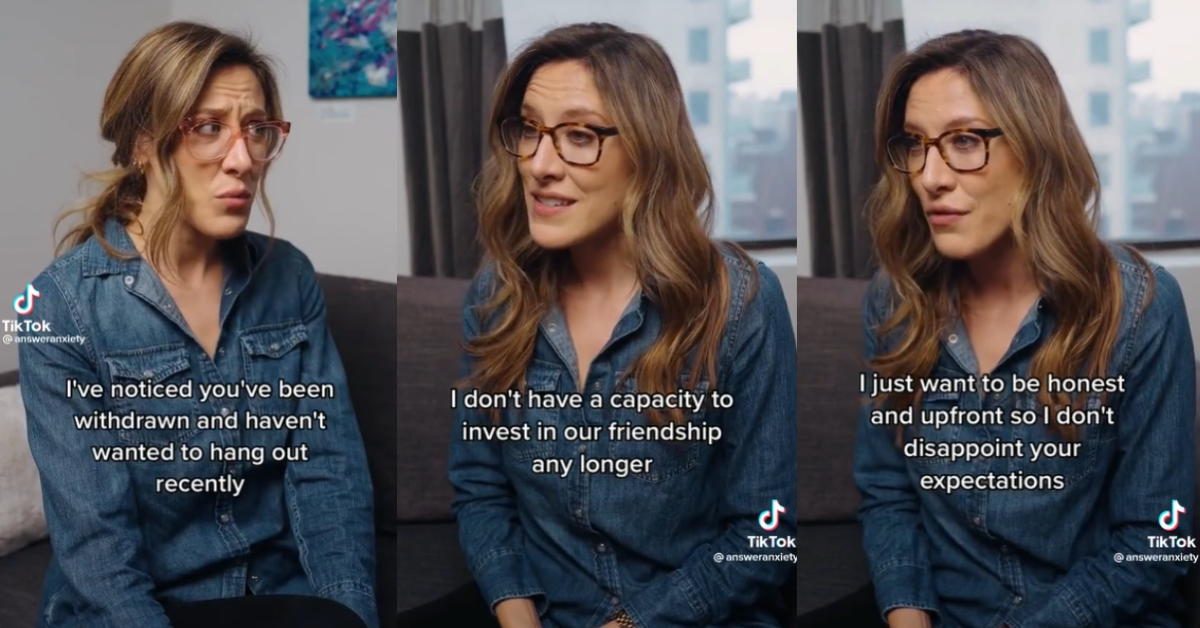 ​Dr. Arianna Brandolini portraying how to break up with a friend