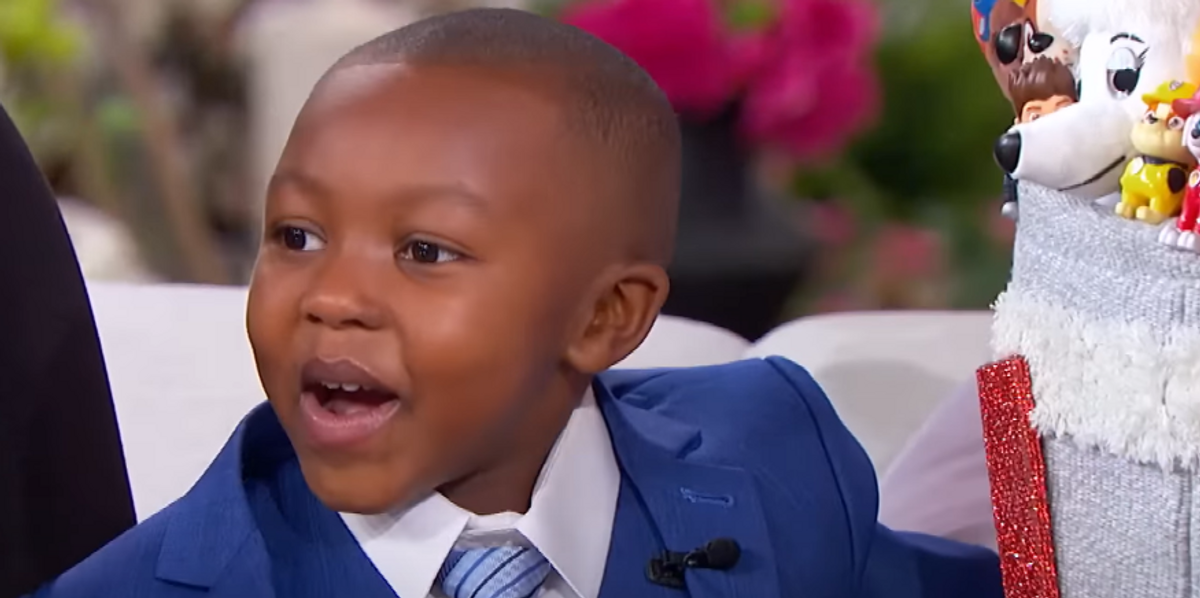 Luke Tillman, a 5-year-old preacher boy with Jennifer Hudson