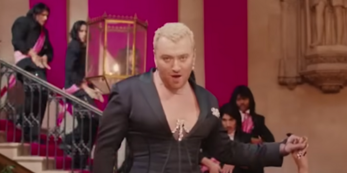 YouTube screenshot of Sam Smith in the music video for "I'm Not Here to Make Friends"