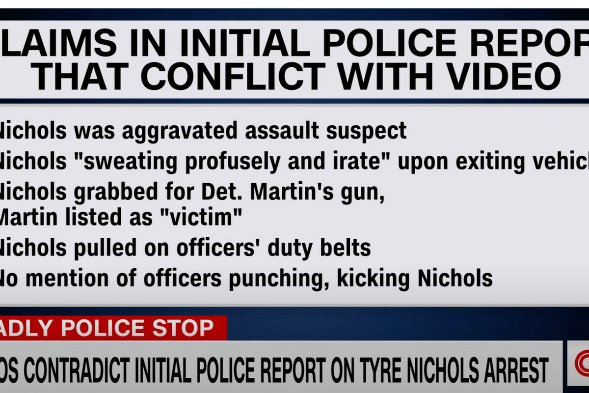 Memphis Cops Who Killed Tyre Nichols Lied Their Asses Off In Police Report