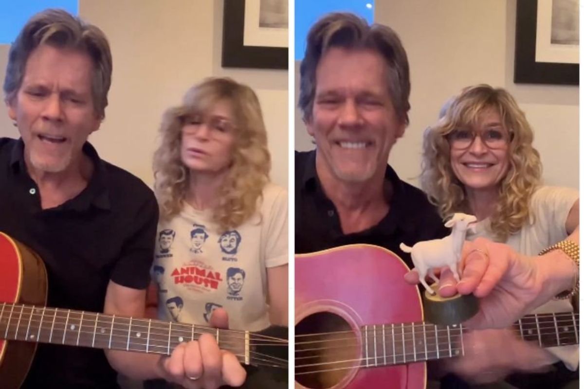 Kevin Bacon, Kyra Sedgwick, singing