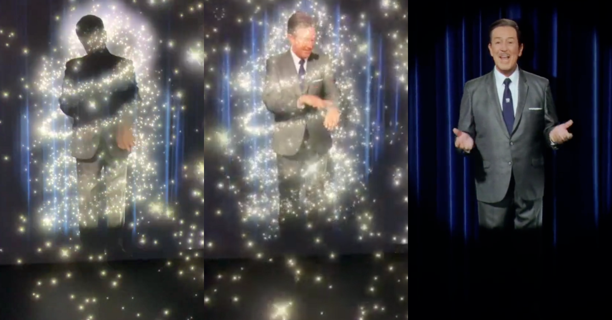 Screenshots of Walt Disney hologram