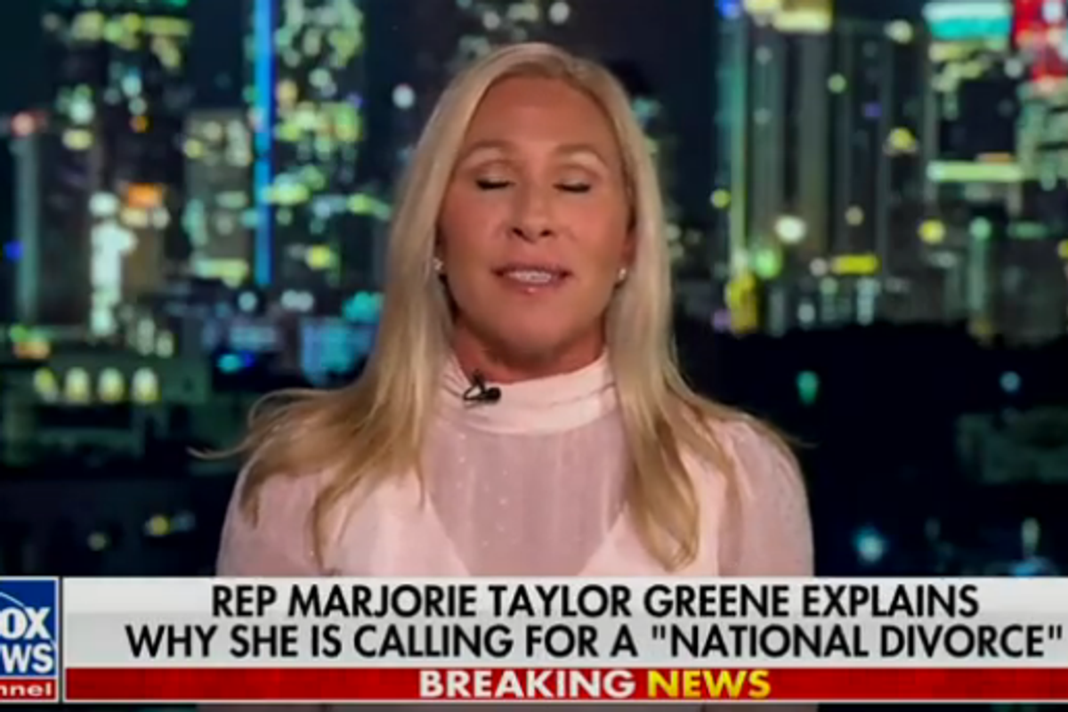 Guess Hannity Thinks Marjorie Taylor Greene's 'National Divorce' Secession Sh*t Is Good For Ratings
